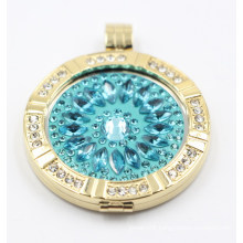 316L Stainless Steel Floating Locket with Interchangeable Coin Plate